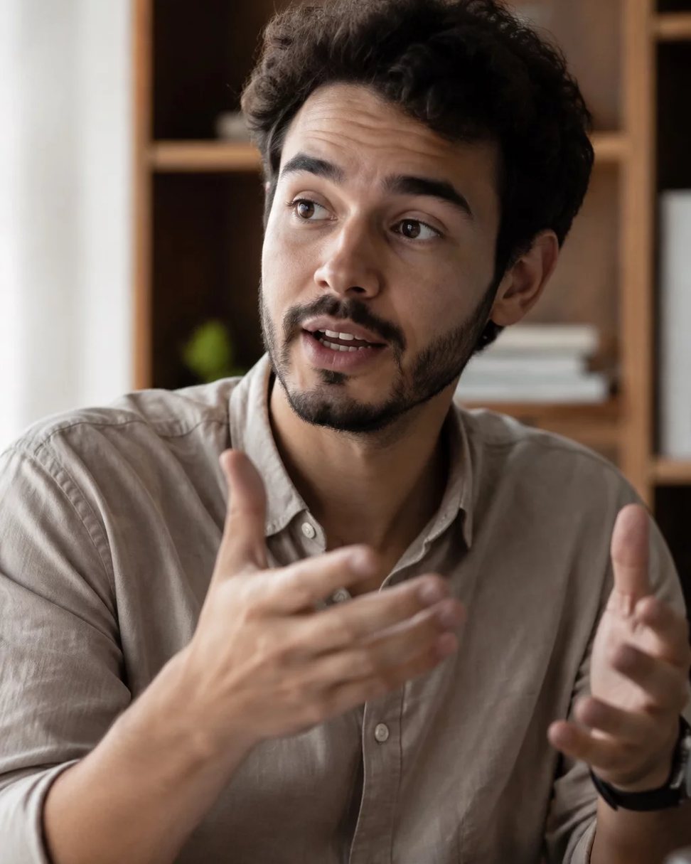 Grupo descontraído logo depois de uma rodada, ainda com as folhas de anotação em mãos